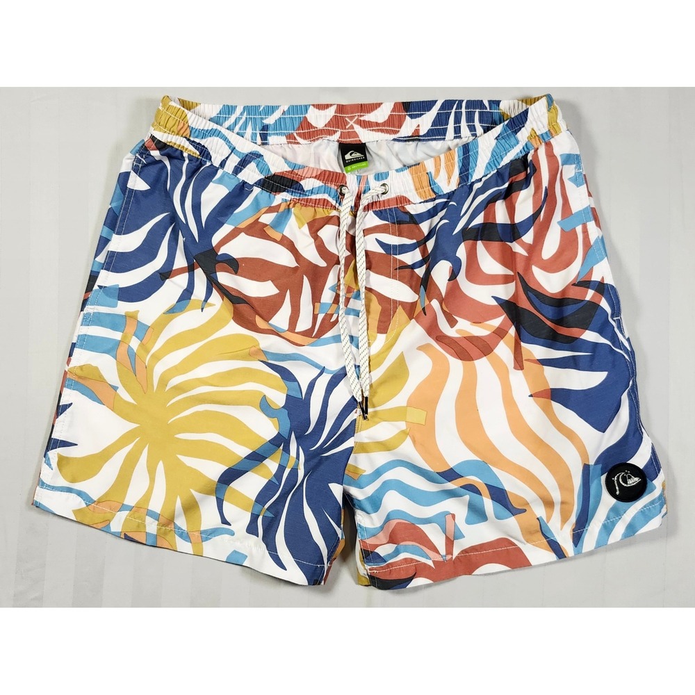 Quiksilver Mens Abstract Tropical Board Shorts Multicolor Swim Trunks XL 0034